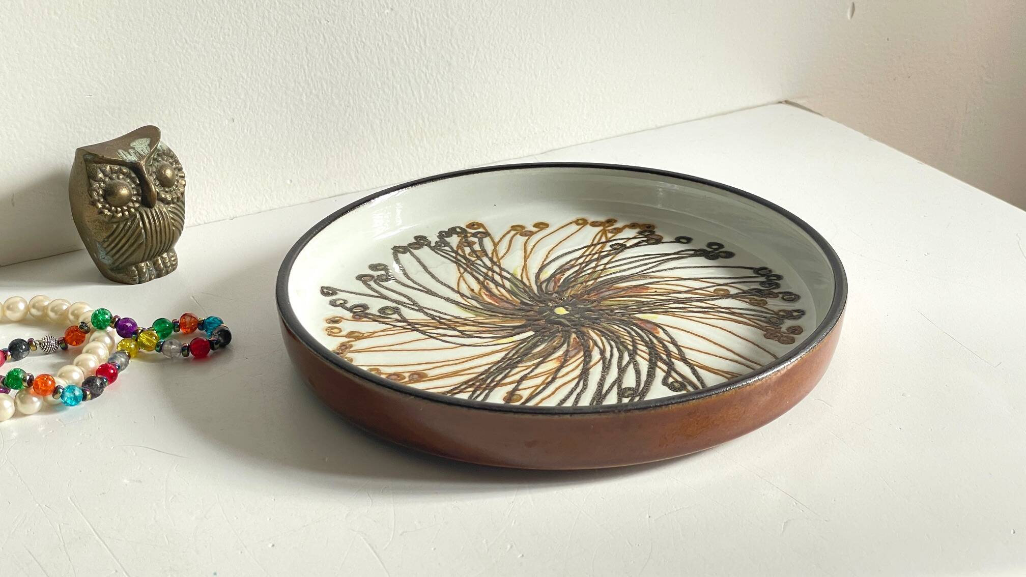 Royal copenhagen ceramic pocket tray by hellen malmer vintage