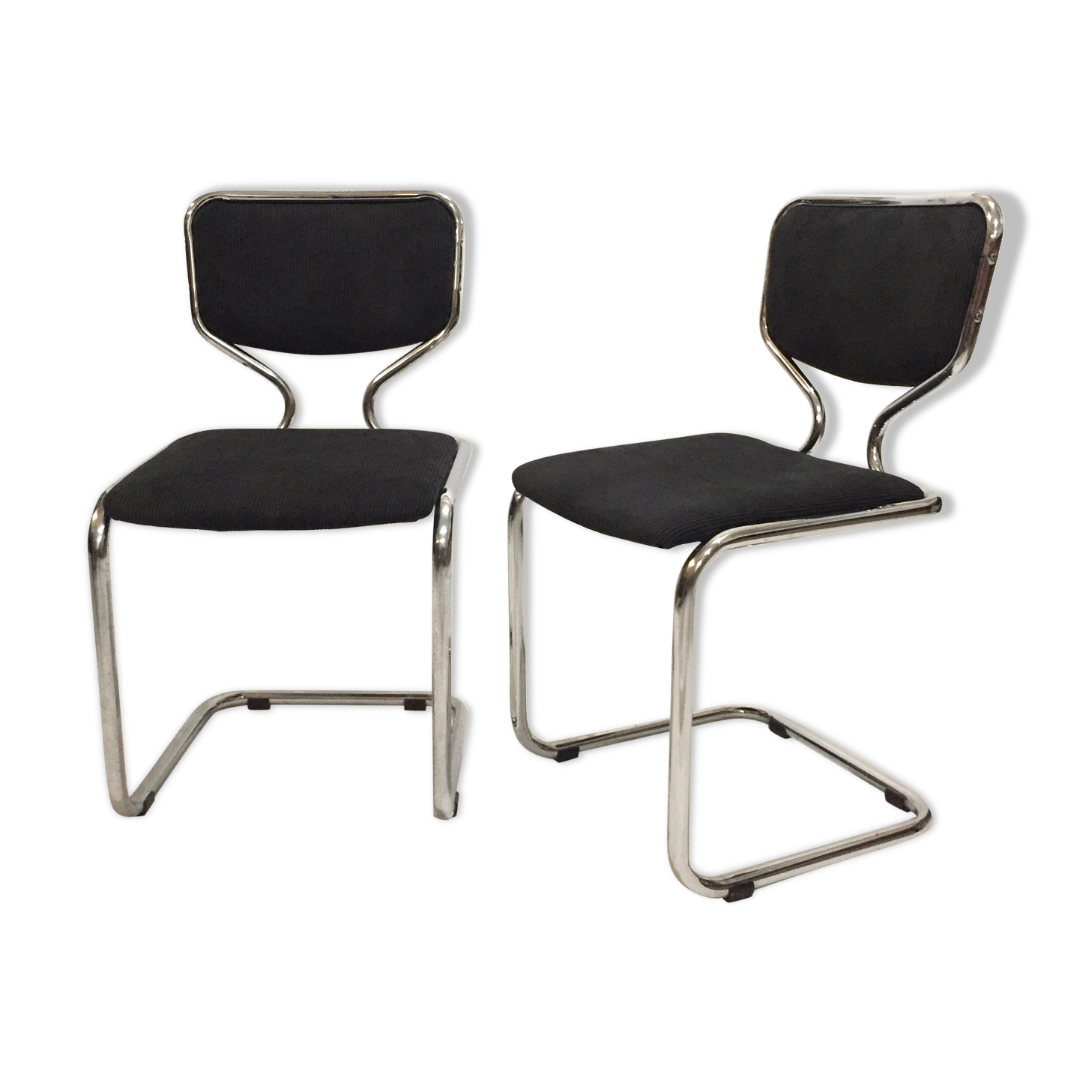 Pair of reupholstered 70s chairs