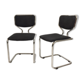 Pair of reupholstered 70s chairs