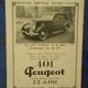 Car paper advertisement Peugeot the 401 issue revised 1934