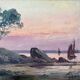 Emile Gauffriaud (1877-1957) painting HSP seaside with sailing boats.