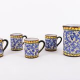 Italian Art Pottery set from Caltagirone, 1980’s Sicily