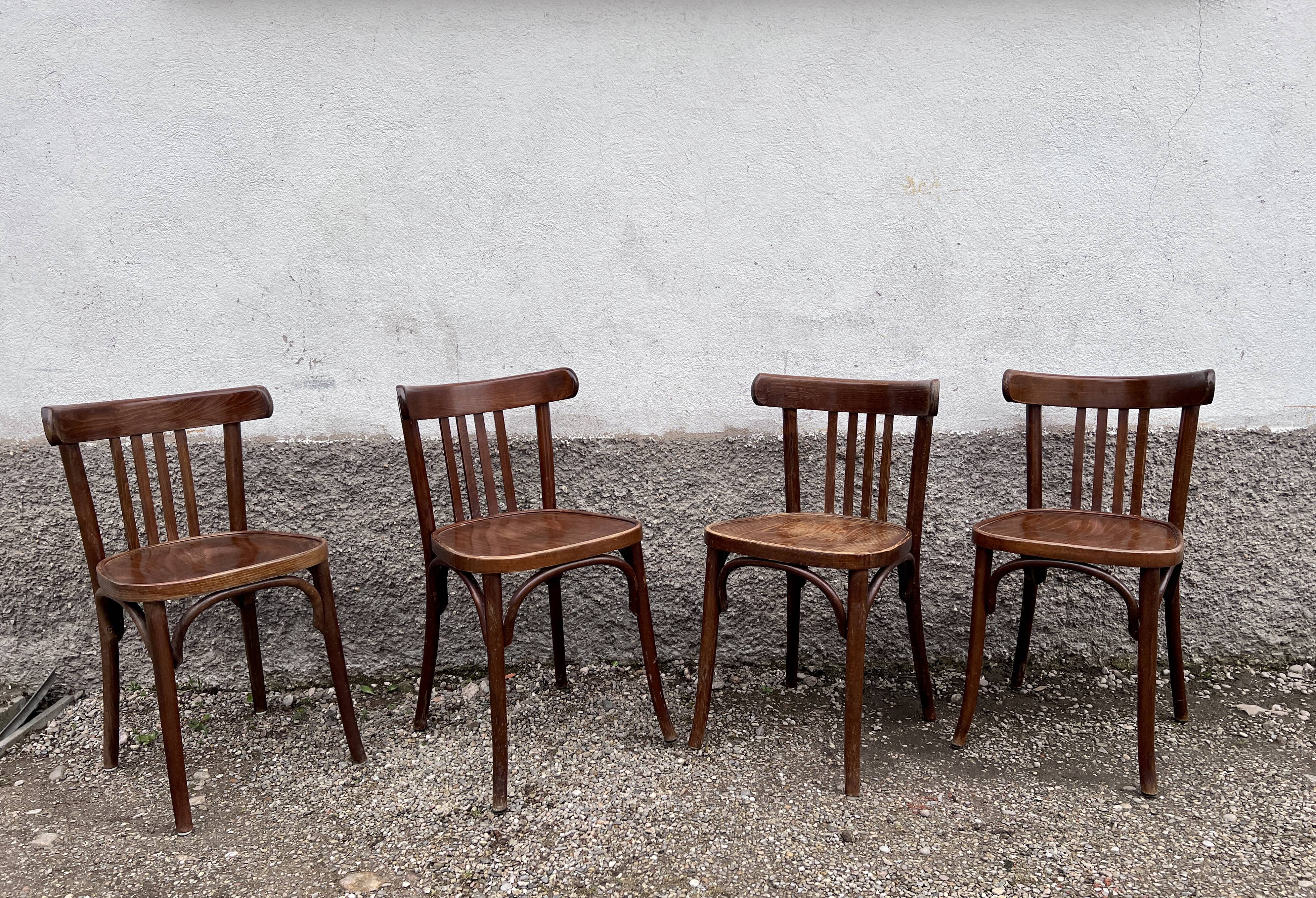 Series of 4 bistro chairs