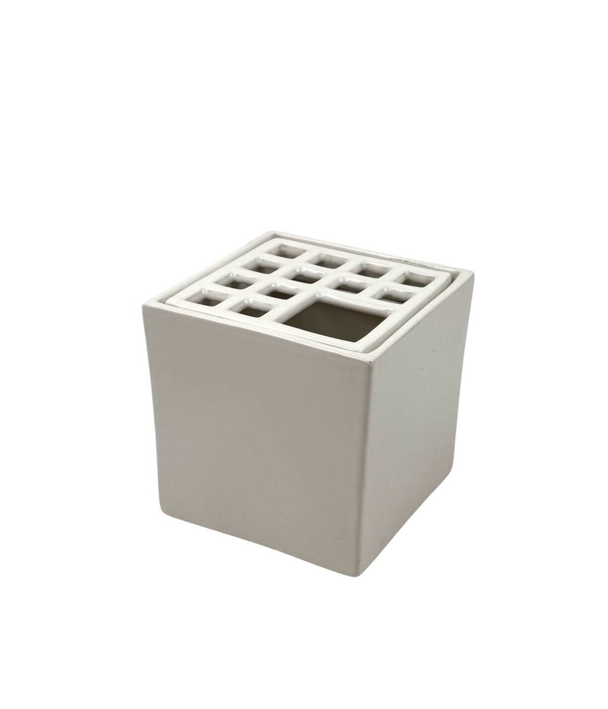 Studio Opi, White space age mod. Ikebana A ceramic vase / ashtray, Gabbiane