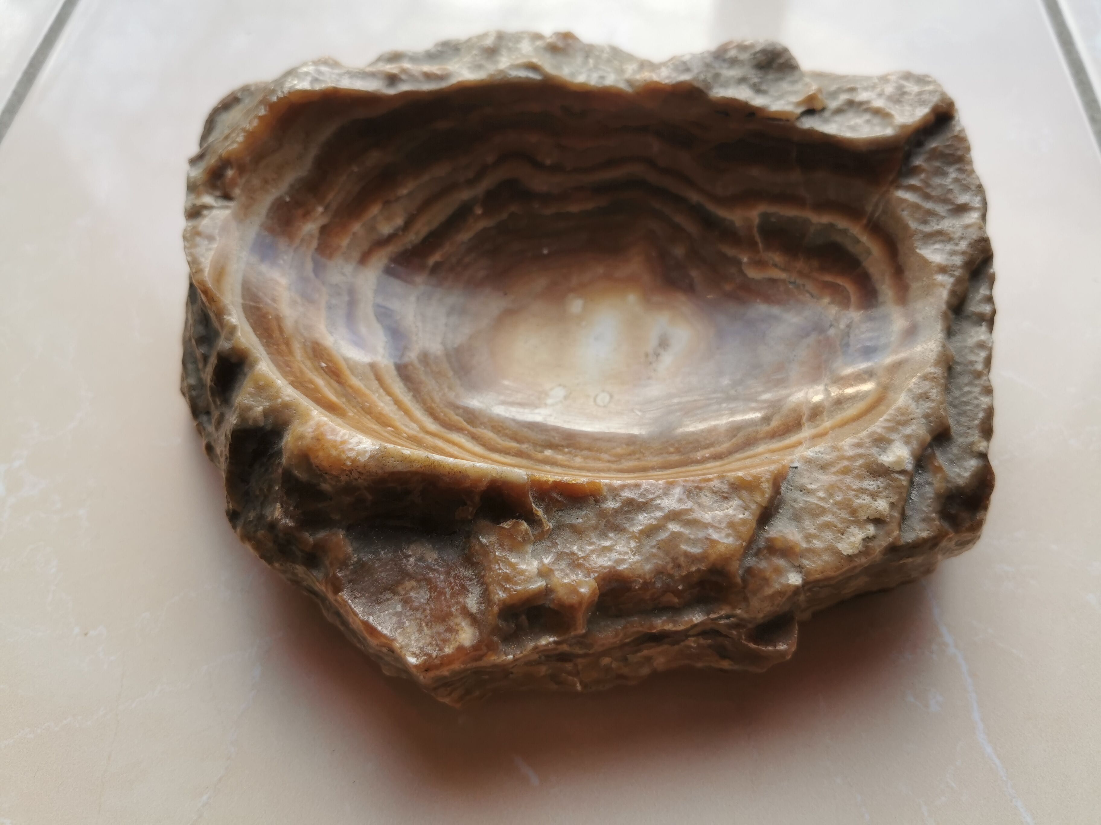 Brutalist onyx ashtray