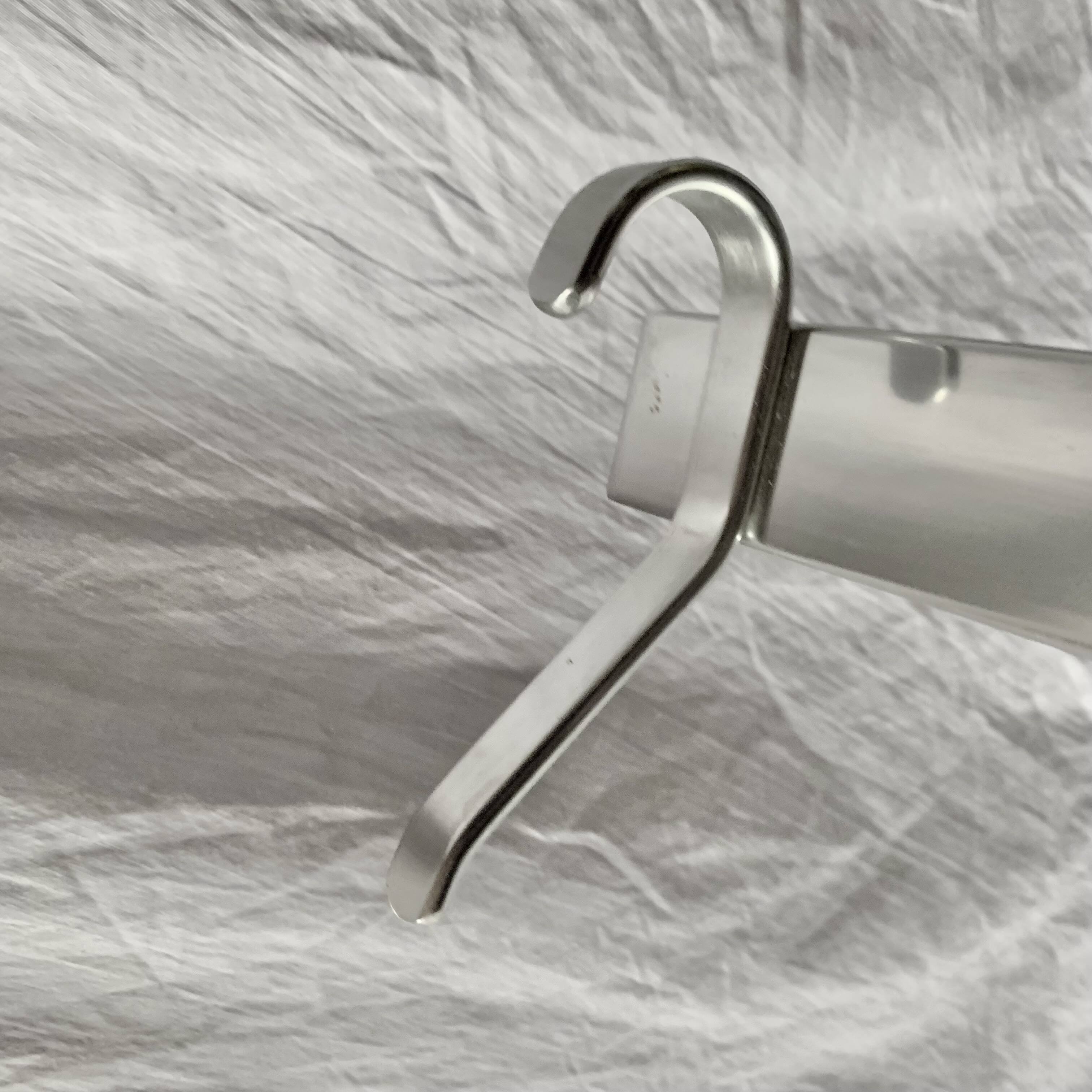 Vintage anodized aluminum wall coat rack - 3 hooks