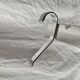 Vintage anodized aluminum wall coat rack - 3 hooks
