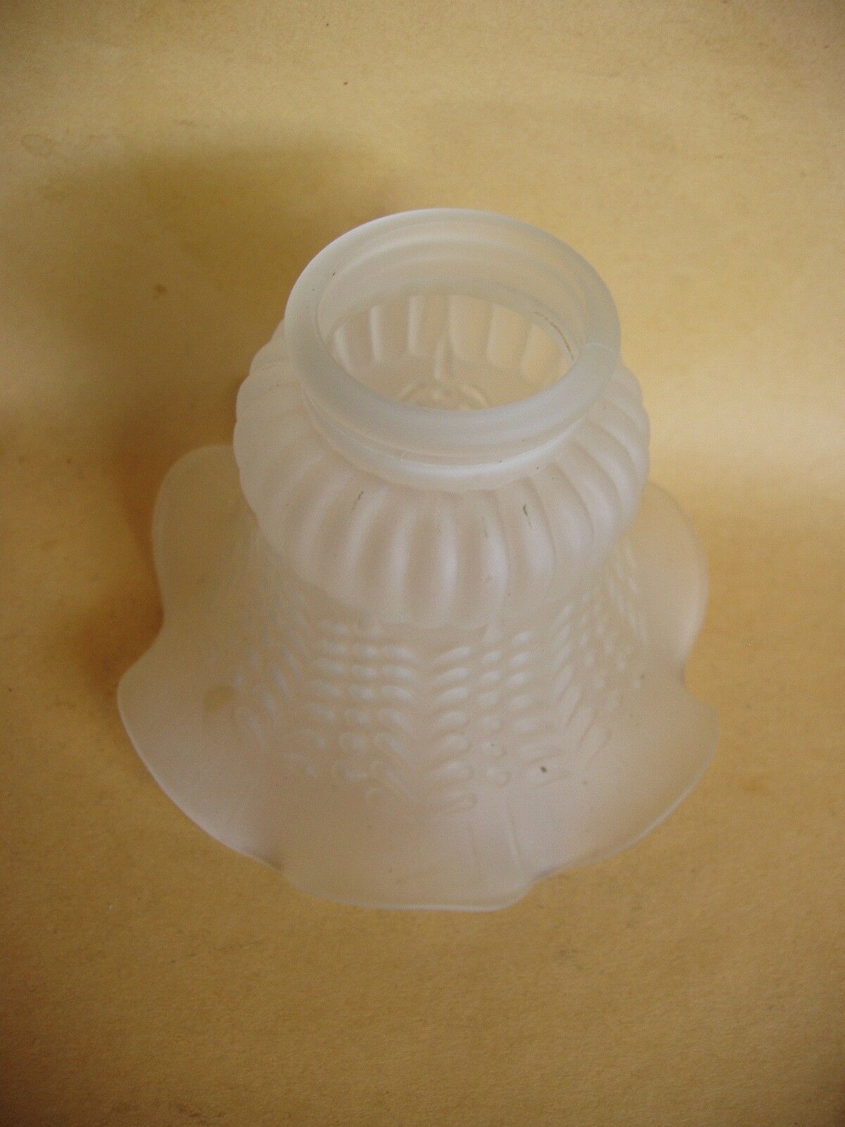 Paire de tulipes en verre moulé pressé 1900