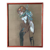 Pastel drawing of a nude