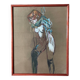 Pastel drawing of a nude