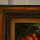 Oil painting on canvas Crystal with a bouquet of cherries by D. Obeniale 1950