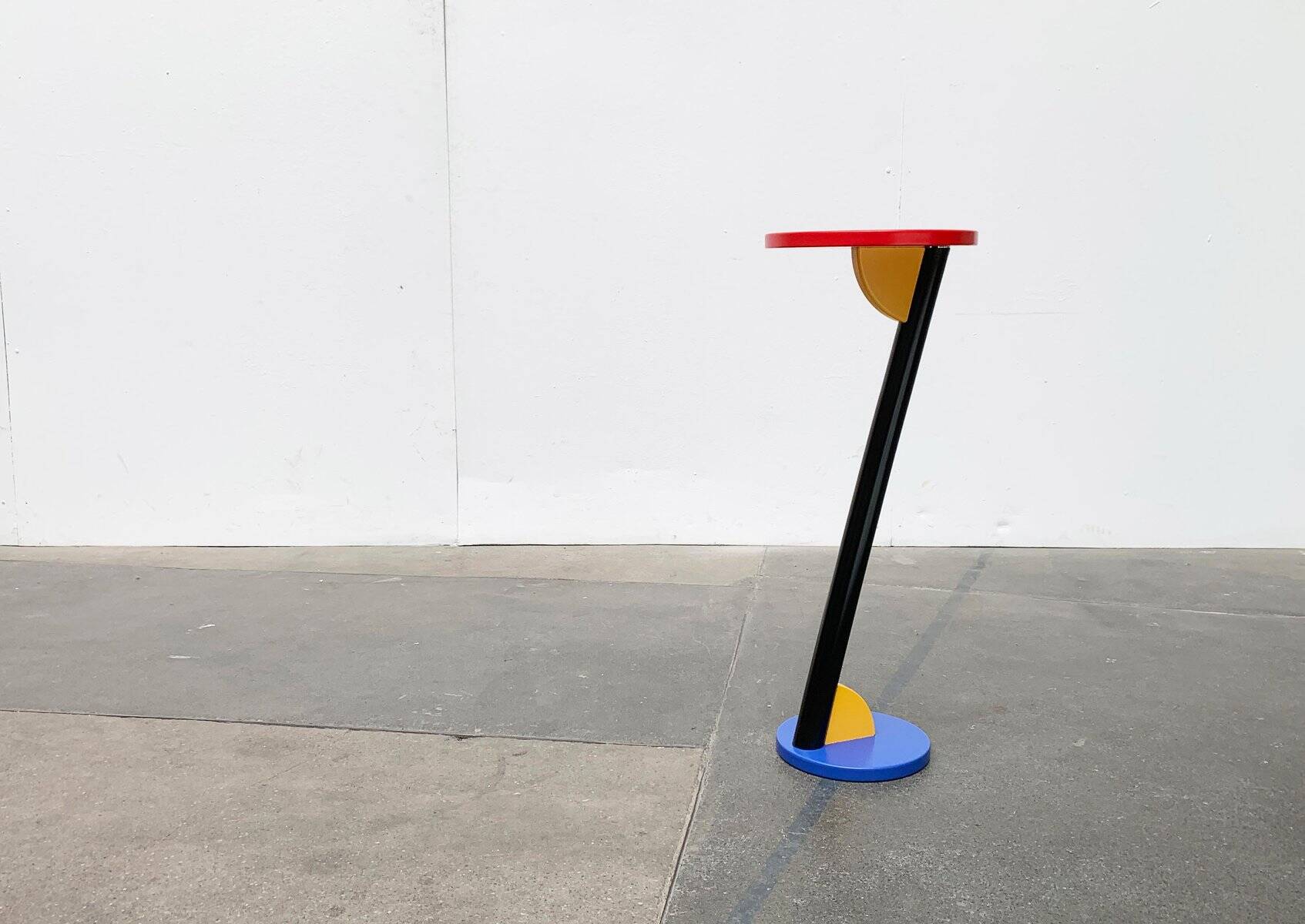 Postmodern wooden plant stand or side table