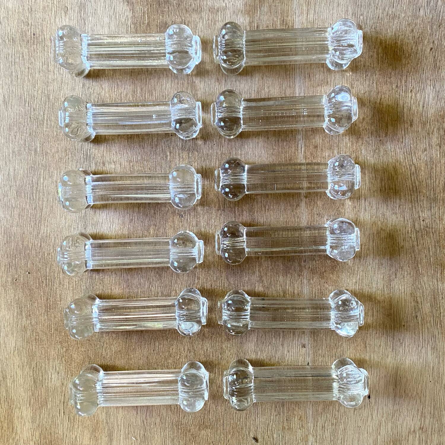 Antique glass knife rests