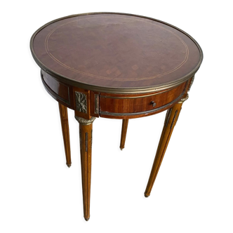 Pedestal table a drawer Empire style 1900