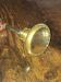 Sublime door handle made of brass with a bevelled mirror front.