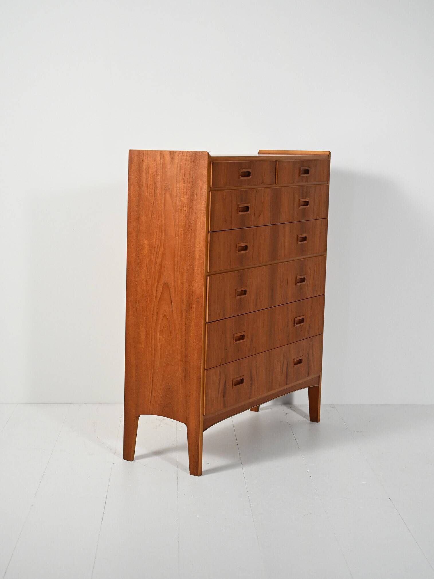 Swedish teak tallboy by Treman