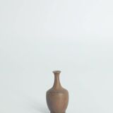 Small MidCentury Scandinavian Modern Collectible Honey Brown Stoneware Vase by Gunnar Borg, Set of 4