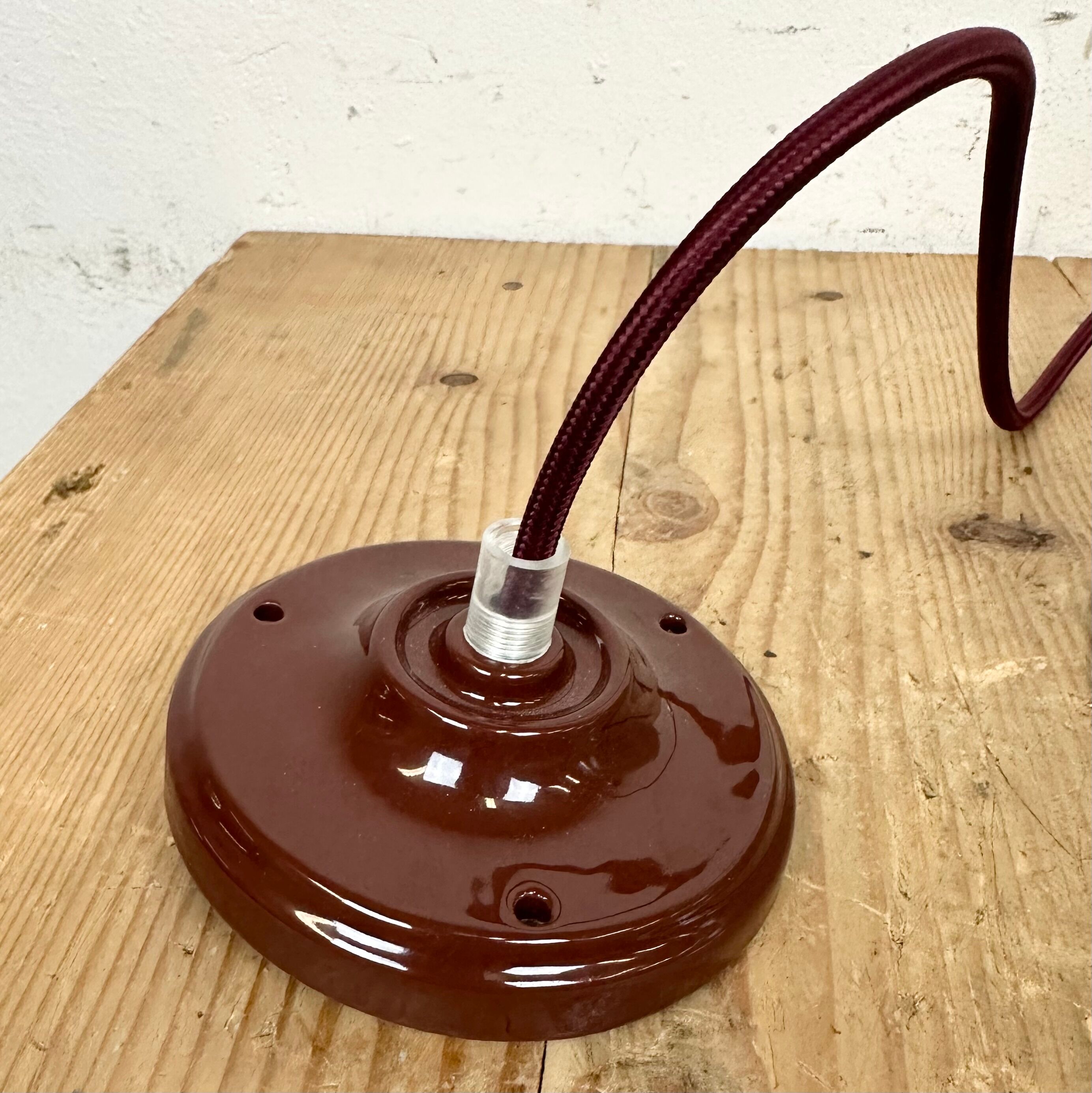 Industrial Factory Green Enamel Ceiling Lamp , 1960s