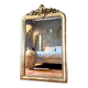 Miroir ancien Louis-Philippe à fronton