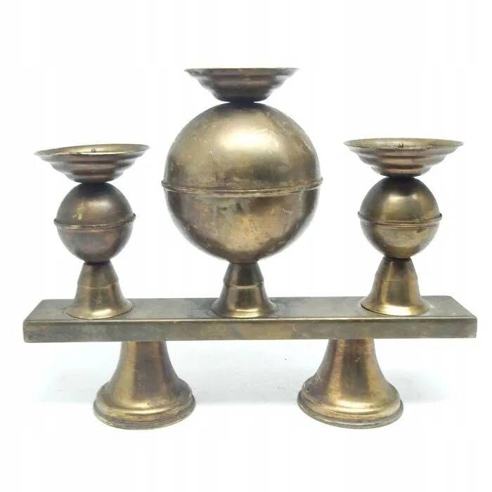 M8y brutalism new look three-armed candlestick
