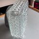 Small ceiling light or square vintage moulded glass wall light.
