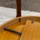 Scandinavian table in round teak with built-in extensions 1960