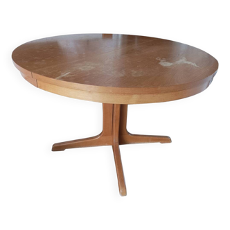 Vintage elm wood extendable table