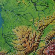Old MDI map France geology and relief J.Bertin.