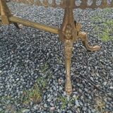 Bronze and marble coffee table