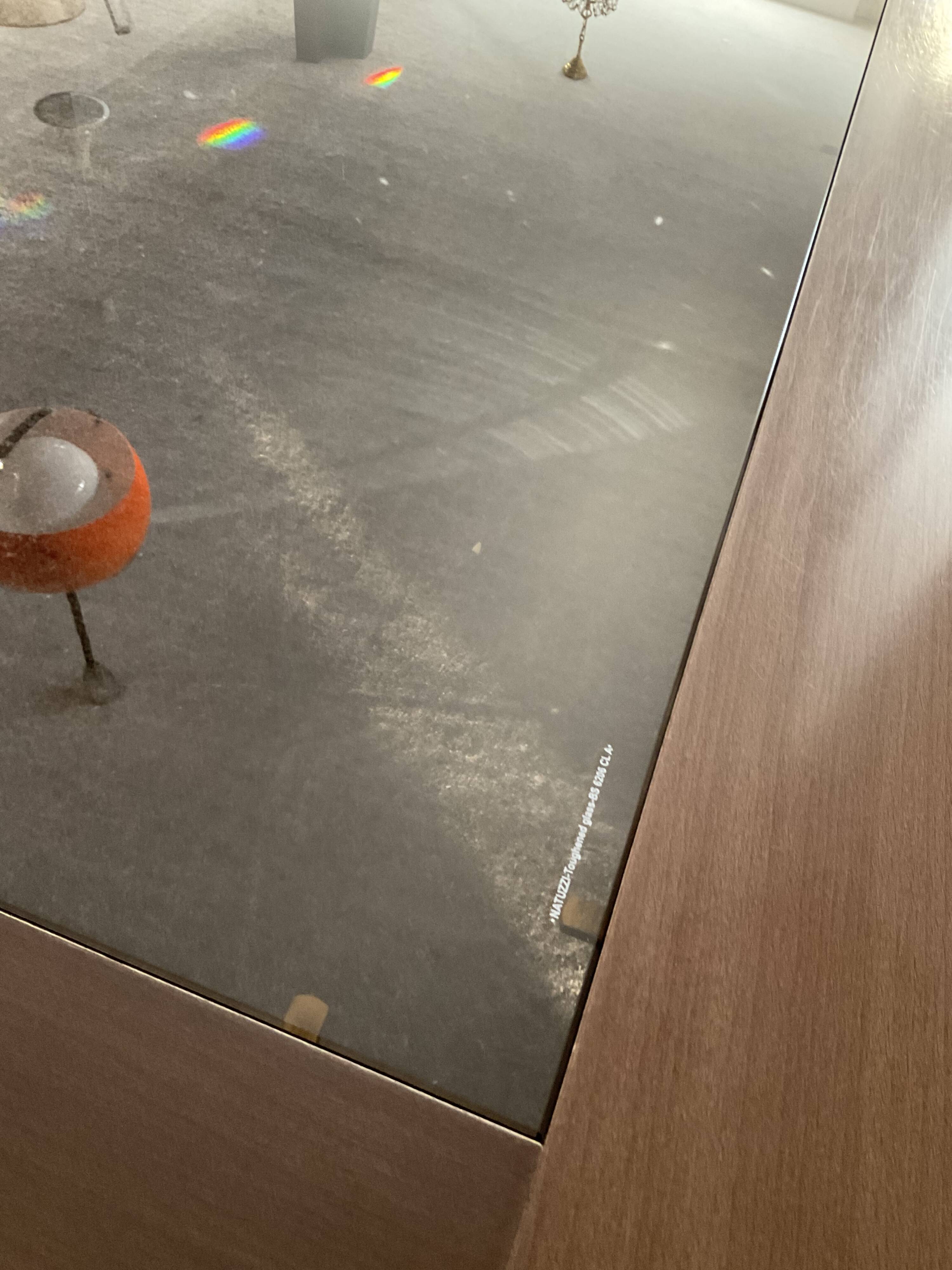 Italy coffee table in wood and glass