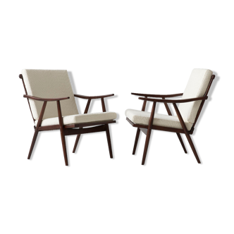Boucle armchairs, Boomerang model 60s