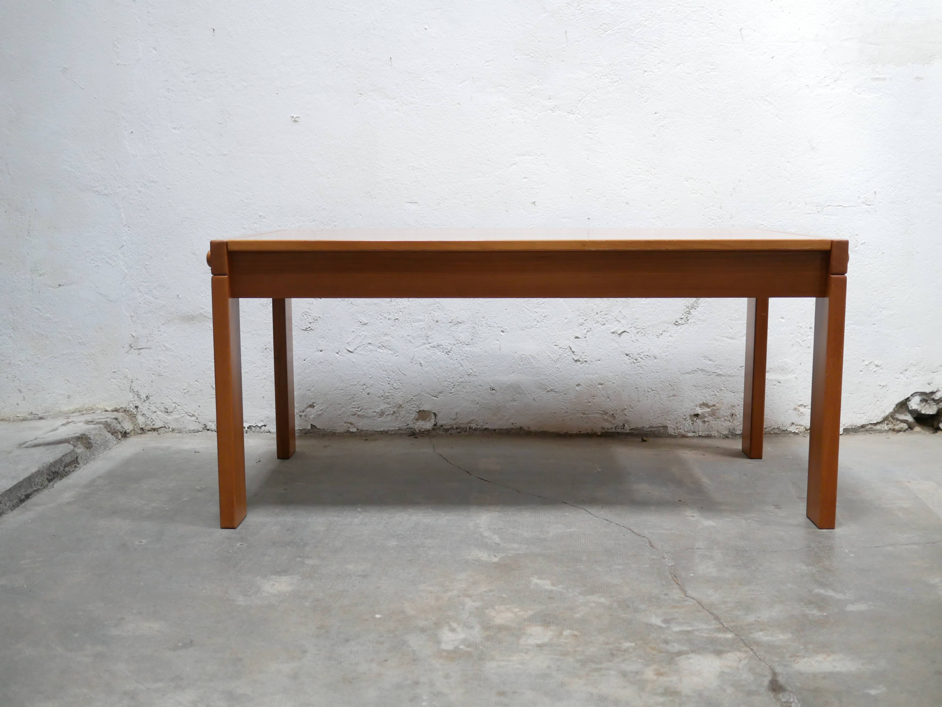 Vintage elm dining table by Maison Regain