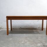 Vintage elm dining table by Maison Regain