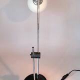 Chrome and white opaline pendulum lamp, 1970.