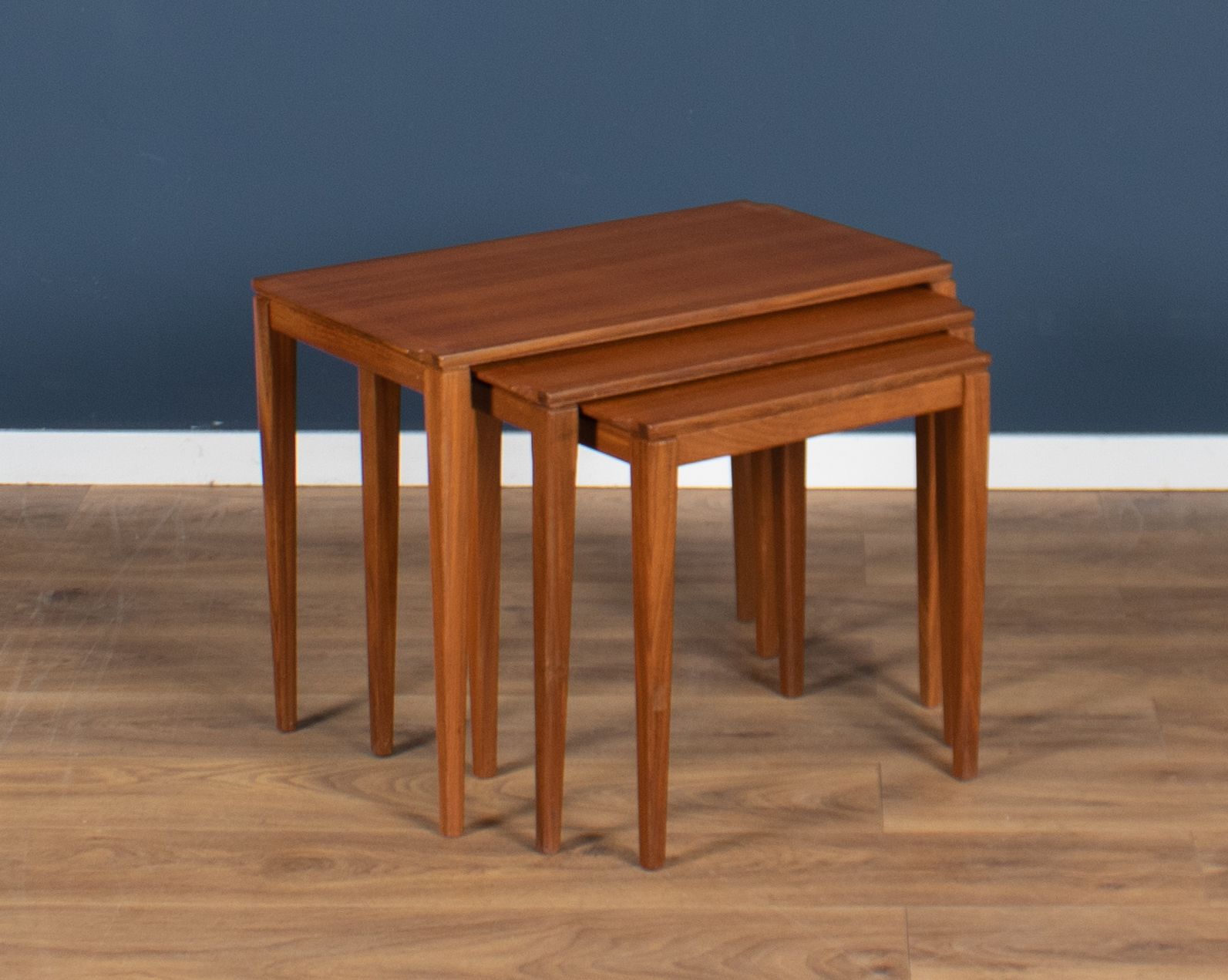 Retro teak 1960s midcentury gordon russell nest of tables in walnut & teak c.1960