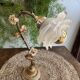 Tulip lamp in brass