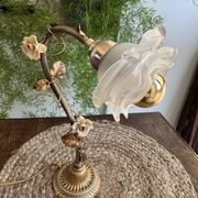 Lampe tulipe en laiton