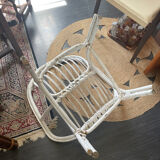 White rattan armchair