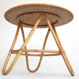 Rattan coffee table from the 60s.