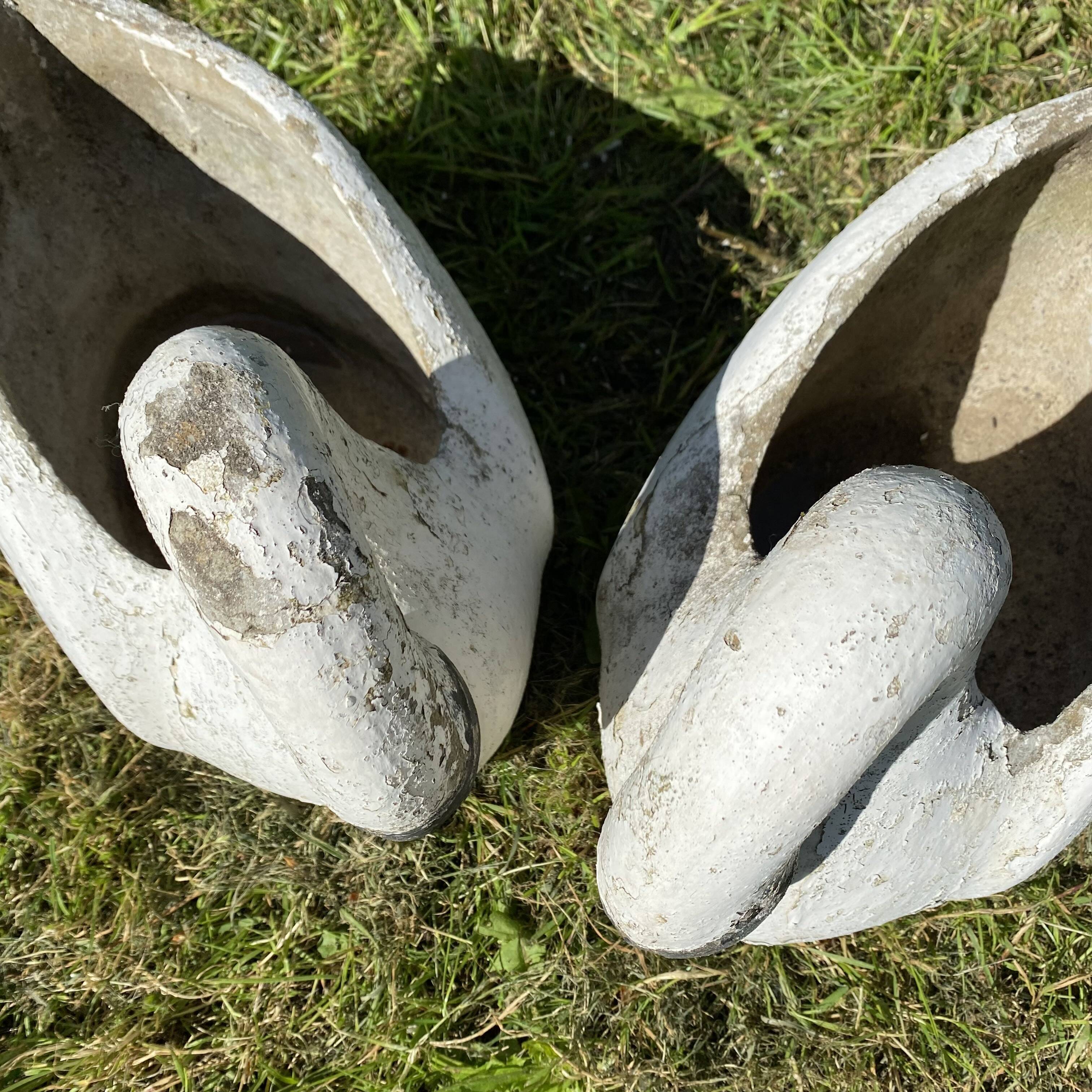 Pair of concrete planters, 1960s