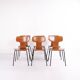 Set of 6 dining chairs – T-Chair / Hammer Chair – Model 3103 – Fritz Hansen