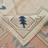 5x7 Peach & Blue Contemporary Vintage Rug, 154x226Cm SK22969