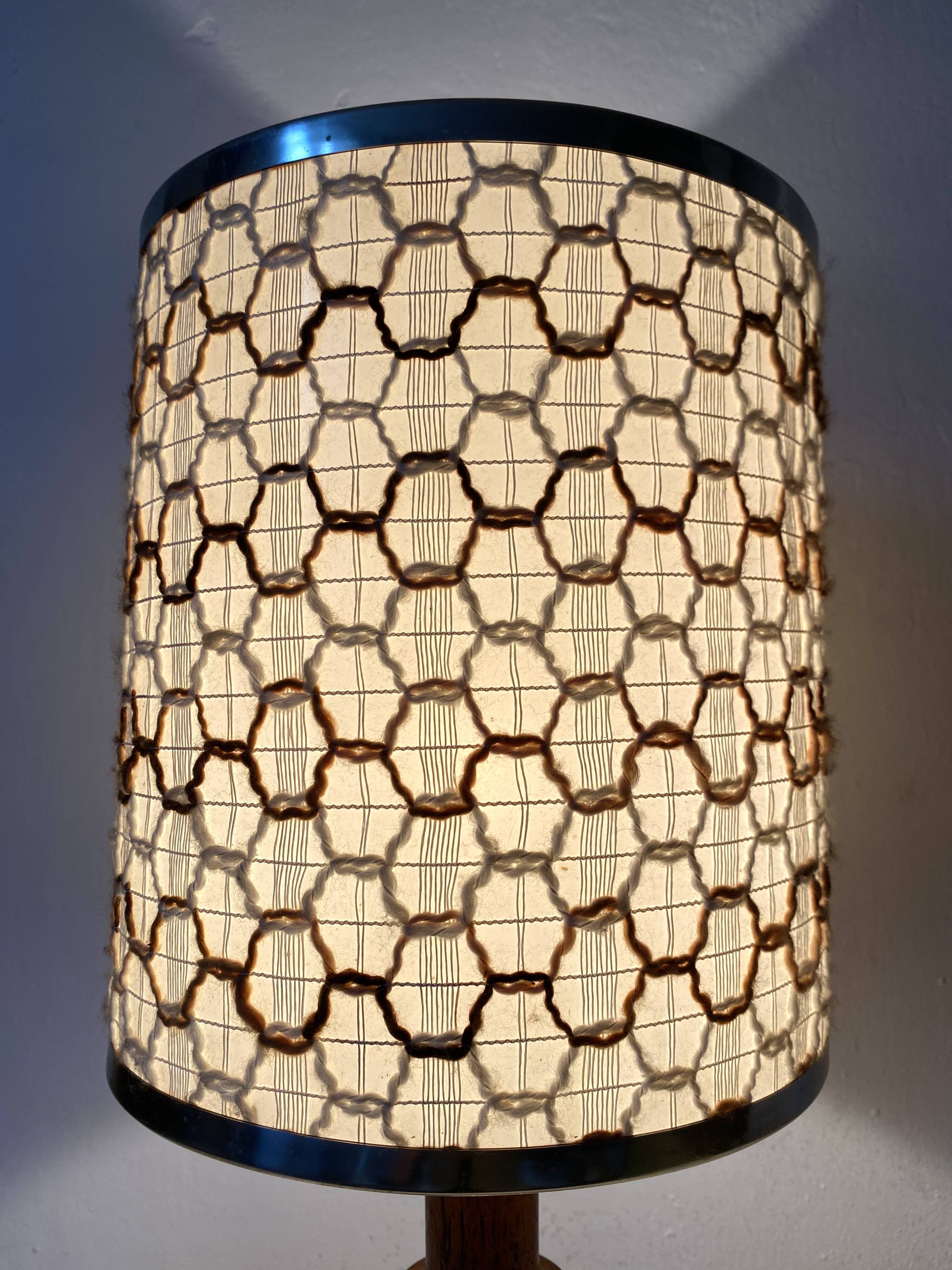 Lampe vintage bois tourné 56 cm , 1970