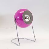 Lampe de table de l’ère spatiale | violet et chrome | Millésime années 70