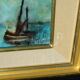 Tableau marine huile sur toile  ancien signe yvonne appennini 1971 voiliers  tbe