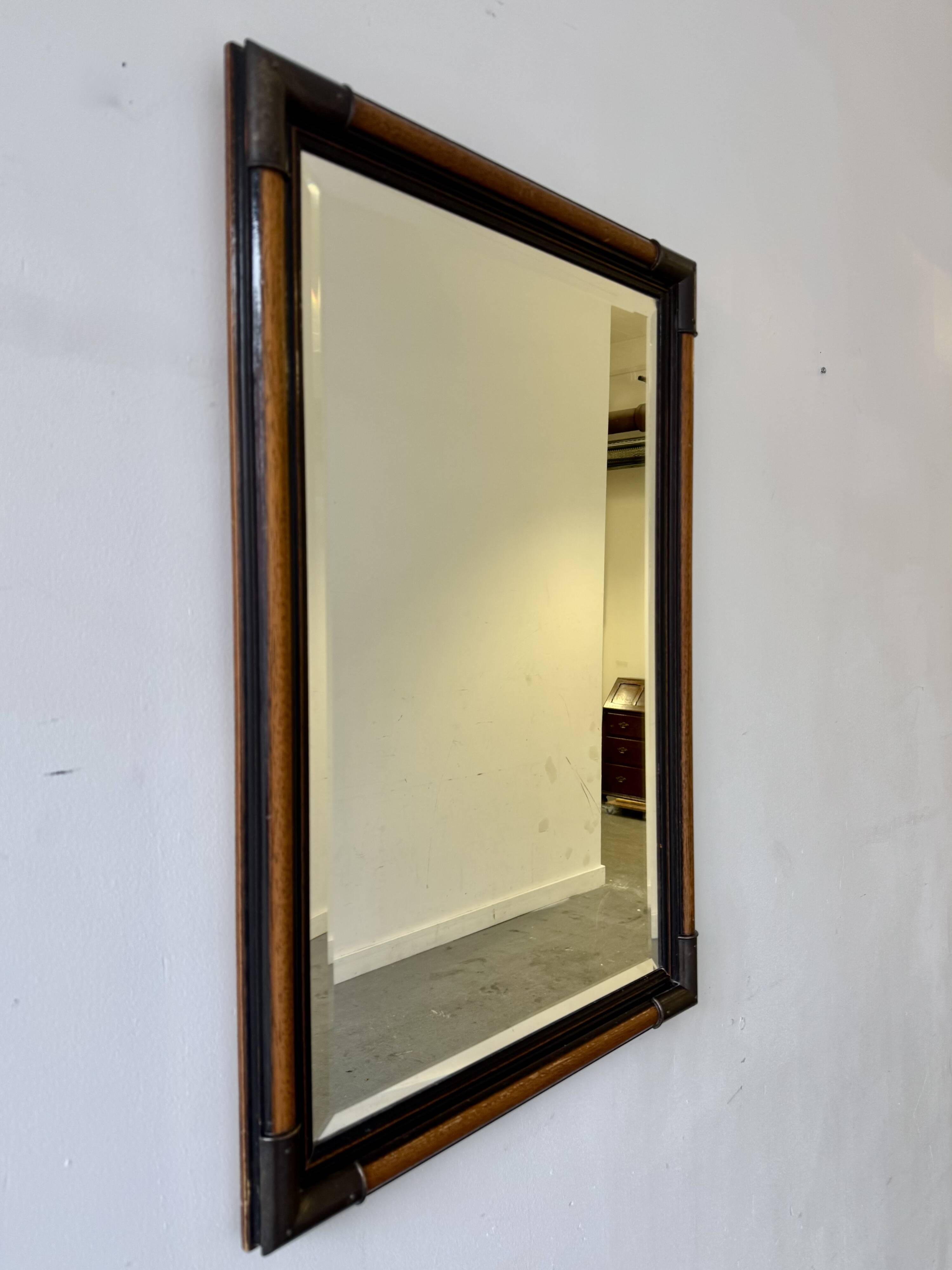 Vintage Bevelled Wall Mirror Campaign Style