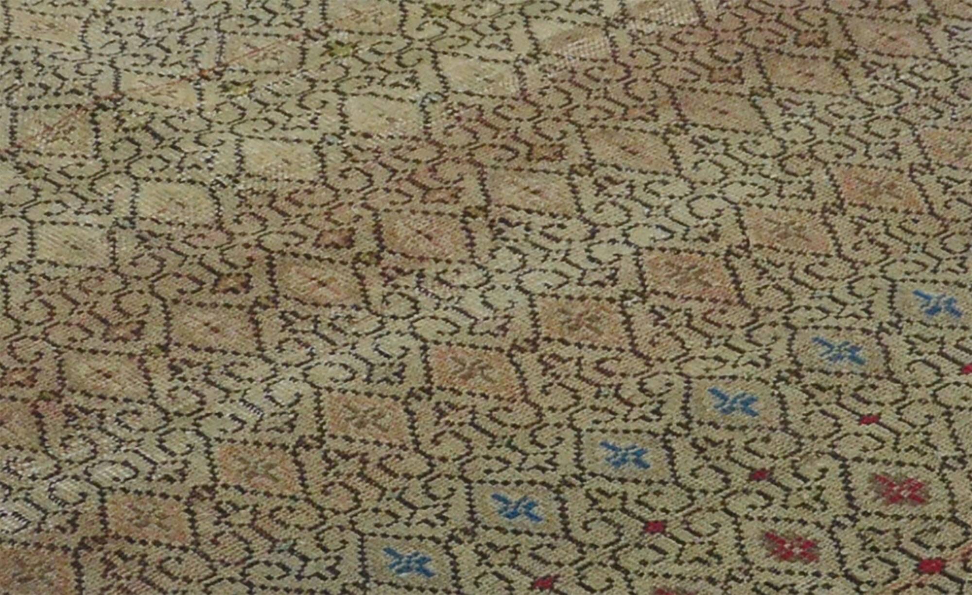 Turkish Anatolian Handmade Vintage Area Rug 261 cm x 140 cm