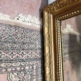Miroir de style Louis XV en bois et stuc doré XX siècle