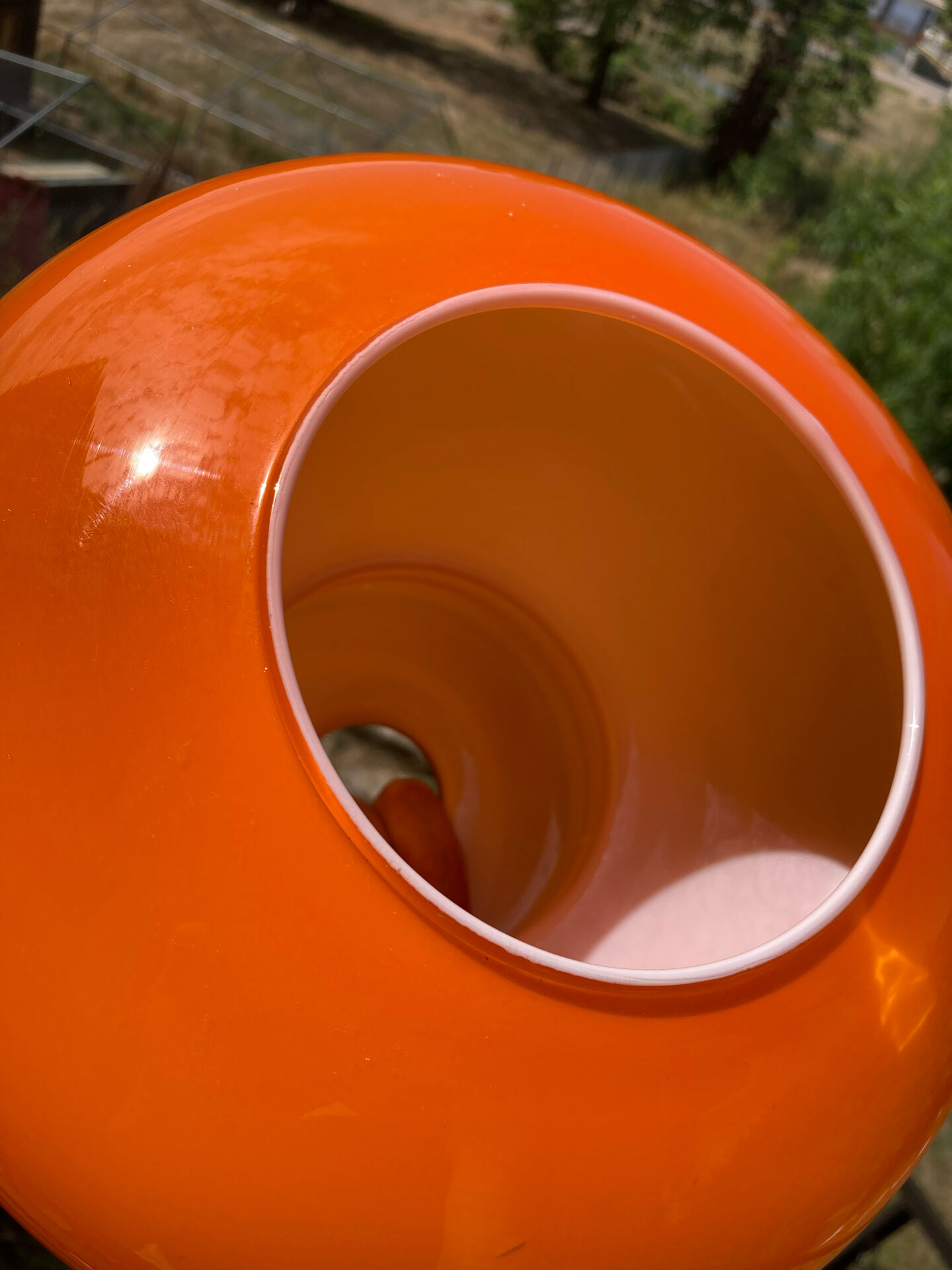 Opaline orange suspension Space Age