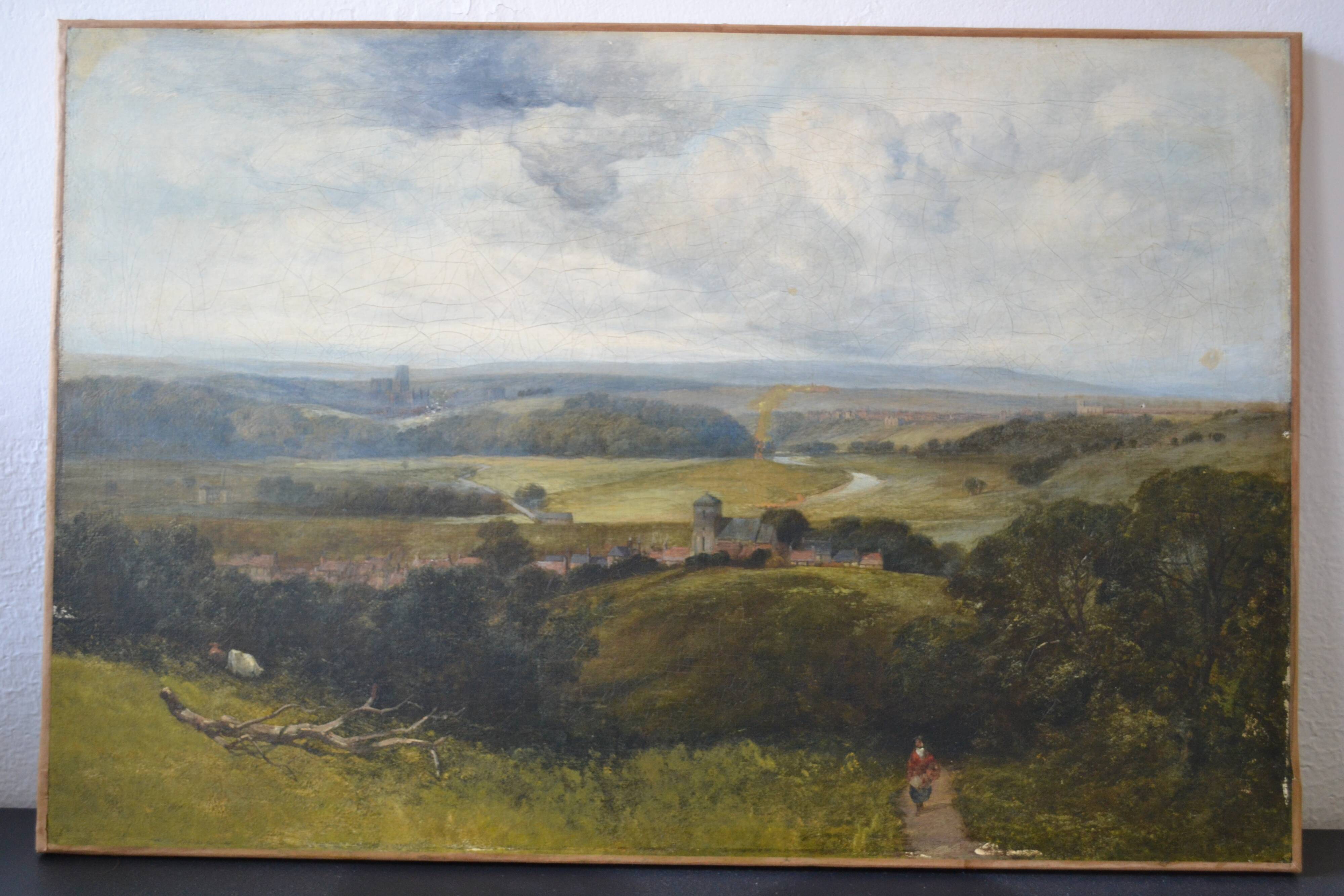 James Peel (1811-1906) Extensive view of Durham from Shincliffe Hill HST